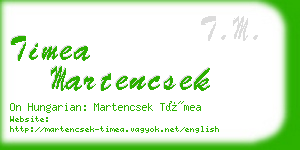 timea martencsek business card